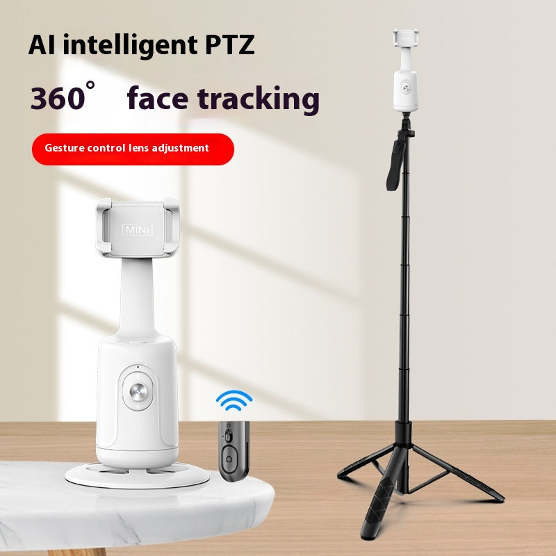Gimbal Inteligente 360° con Seguimiento Facial AI – Soporte Automático para Móvil sin App, Ideal para Vlog, Directos y Vídeos