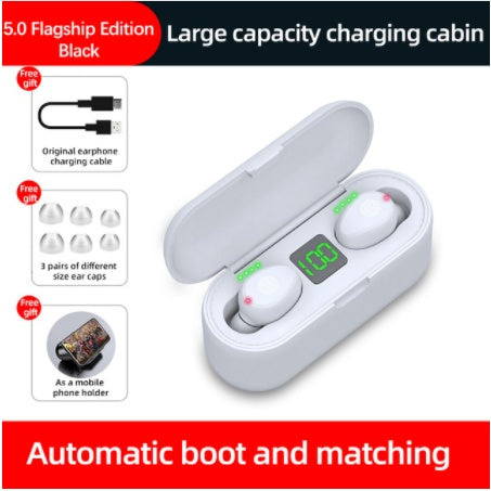 Auricular Bluetooth Mono con Pantalla LED – Manos Libres, Control por Voz y Batería 2000mAh