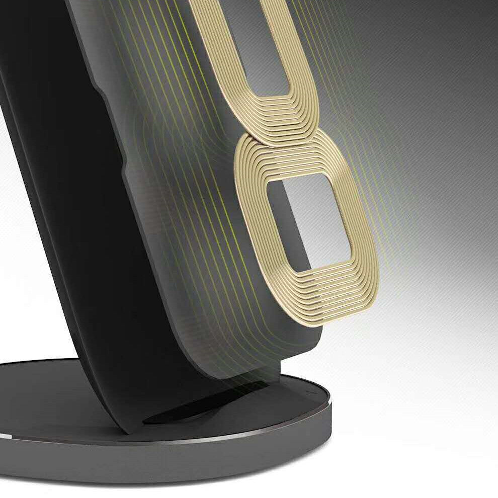 Cargador Inalámbrico Vertical de Escritorio – Base de Carga Rápida para Smartphones | Diseño Minimalista