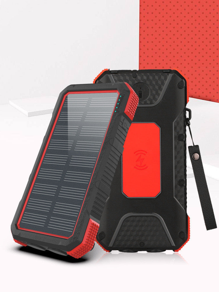 Power Bank Solar con Brújula y Carga Rápida | 20,000–26,800 mAh | Batería Externa de Alta Resistencia para Camping y Emergencias