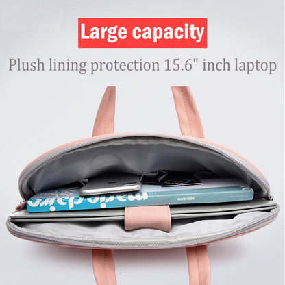 Bolso para Portátil de Cuero PU Impermeable – Maletín Elegante con Correa de Hombro para Laptop 13” 14” 15.6”