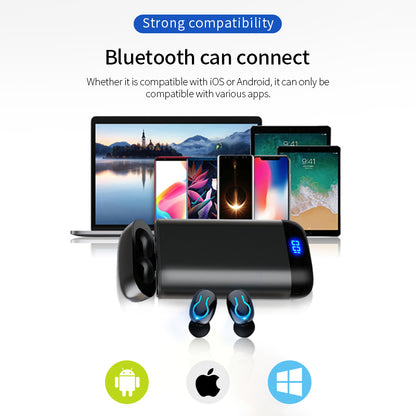 Auriculares Bluetooth TWS HBQ-Q66 – Emparejamiento Automático, Sonido HiFi, Bluetooth 5.0, Cancelación de Ruido CVC6.0 y Estuche 6000mAh