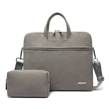 Bolso para Portátil de Cuero PU Impermeable – Maletín Elegante con Correa de Hombro para Laptop 13” 14” 15.6”