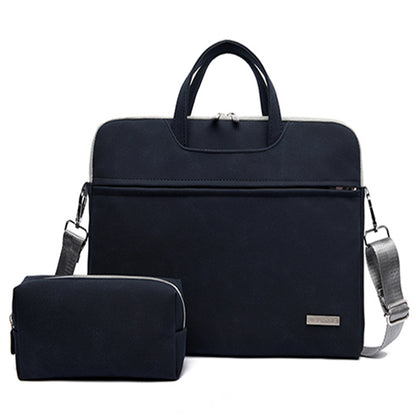 Bolso para Portátil de Cuero PU Impermeable – Maletín Elegante con Correa de Hombro para Laptop 13” 14” 15.6”