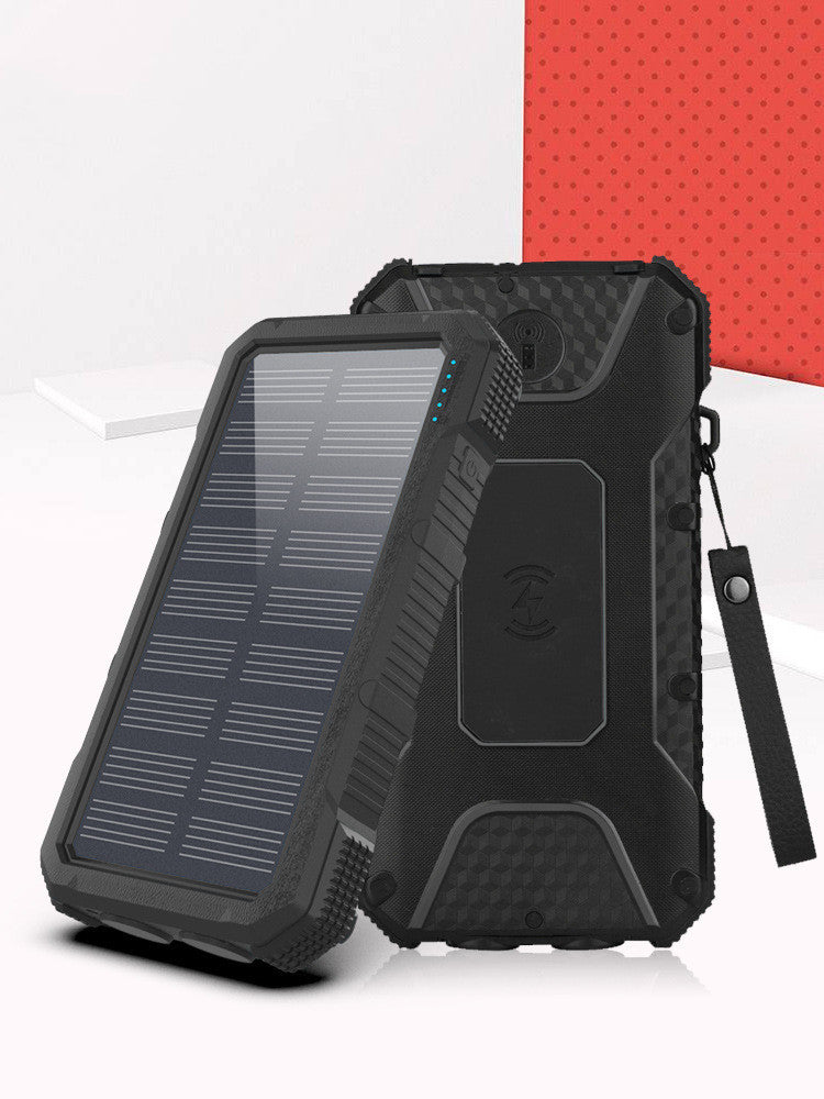 Power Bank Solar con Brújula y Carga Rápida | 20,000–26,800 mAh | Batería Externa de Alta Resistencia para Camping y Emergencias
