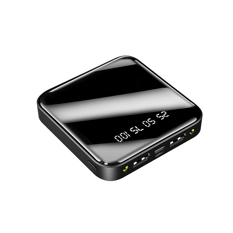 Mini Power Bank 20.000mAh con Pantalla Espejo Digital | Cargador Portátil Compacto Multi-Salida USB
