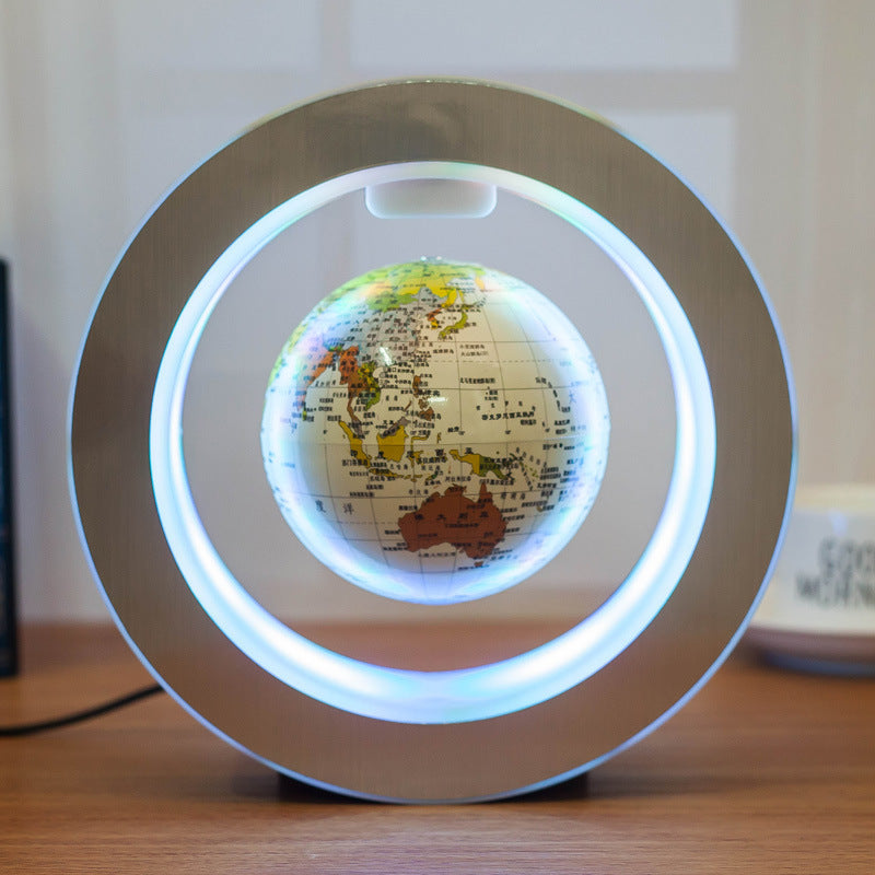 Globo Terráqueo Flotante LED con Levitación Magnética | Lámpara Decorativa Anti-Gravedad para Oficina y Hogar