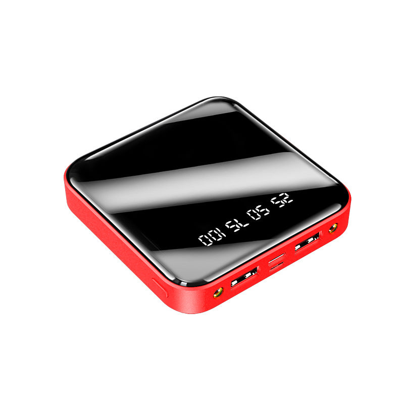 Mini Power Bank 20.000mAh con Pantalla Espejo Digital | Cargador Portátil Compacto Multi-Salida USB