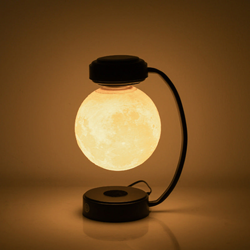 Lámpara 3D Luna LED Levitante – Luz Nocturna Magnética Flotante y Giratoria | Decoración Moderna para Hogar, Oficina y Librerías