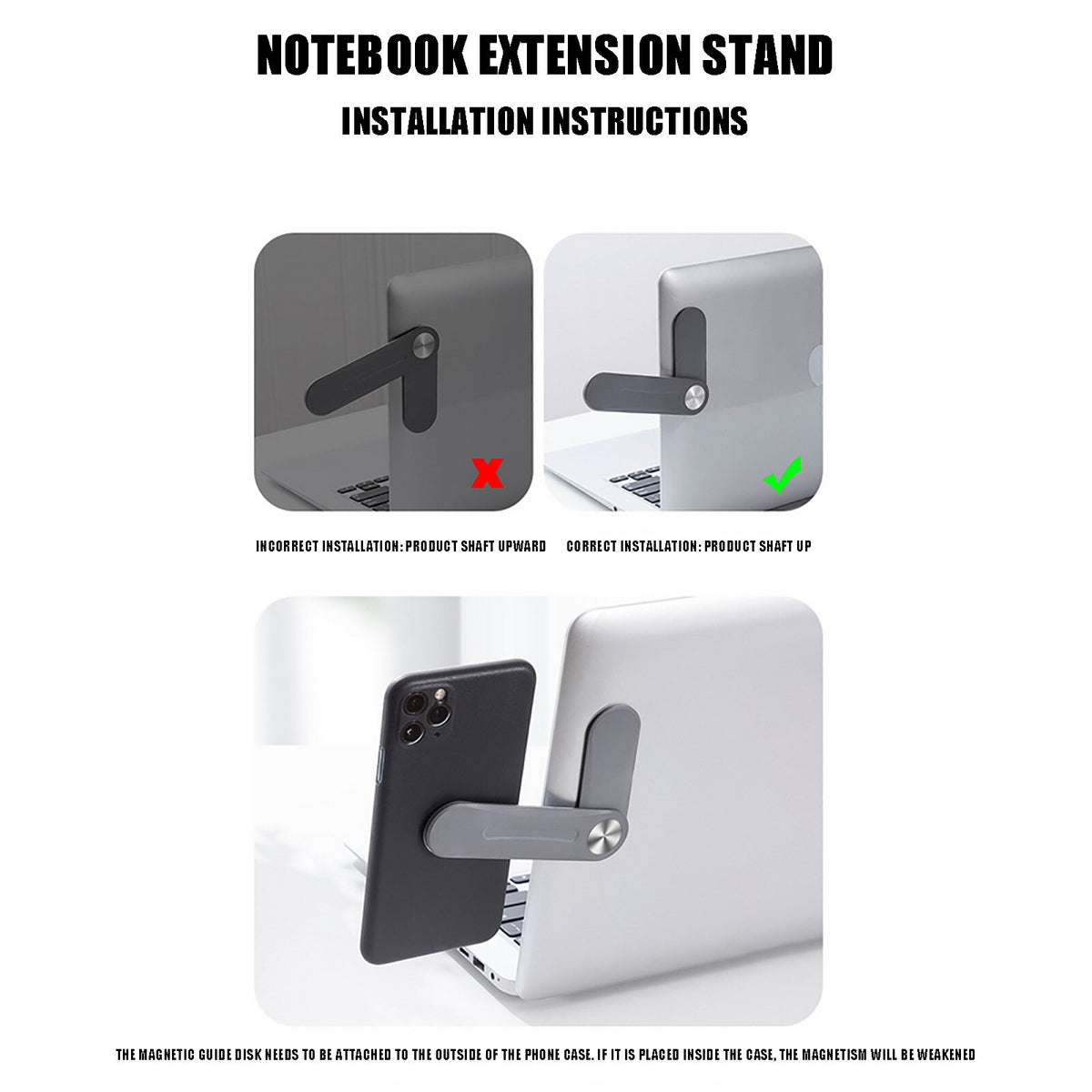 Soporte Lateral Extensible para Móvil – Clip Portátil para Laptop | Bracket Plegable y Ultraligero