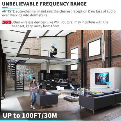 Auriculares Inalámbricos para TV con Sonido Envolvente – Cascos On-Ear con Graves Potentes