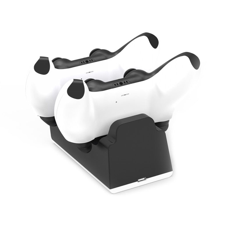 Cargador Dual para Mandos PS5 – Base de Carga Rápida con Indicador LED | Dock Station para Controladores Inalámbricos