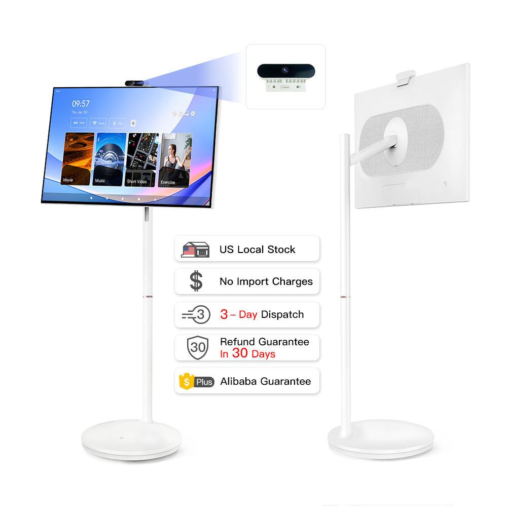 Smart TV Portátil 32” Full HD 1080P con Android, 128GB, Cámara 13MP y Control Remoto | Pantalla Inteligente para Hogar y Oficina