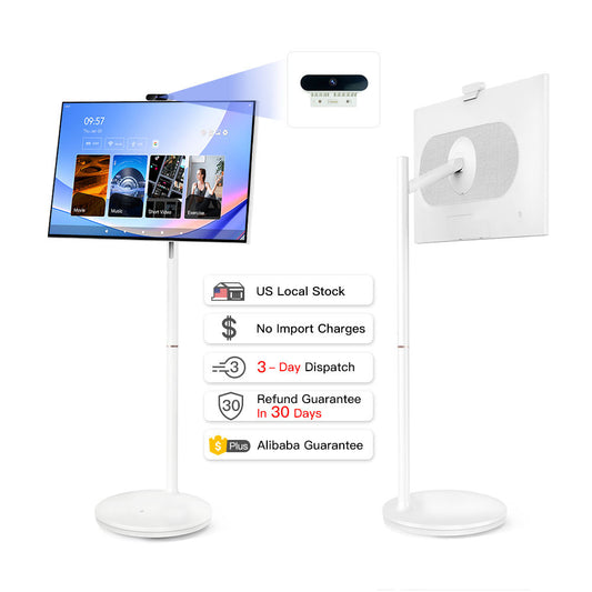 Smart TV Portátil 32” Full HD 1080P con Android, 128GB, Cámara 13MP y Control Remoto | Pantalla Inteligente para Hogar y Oficina
