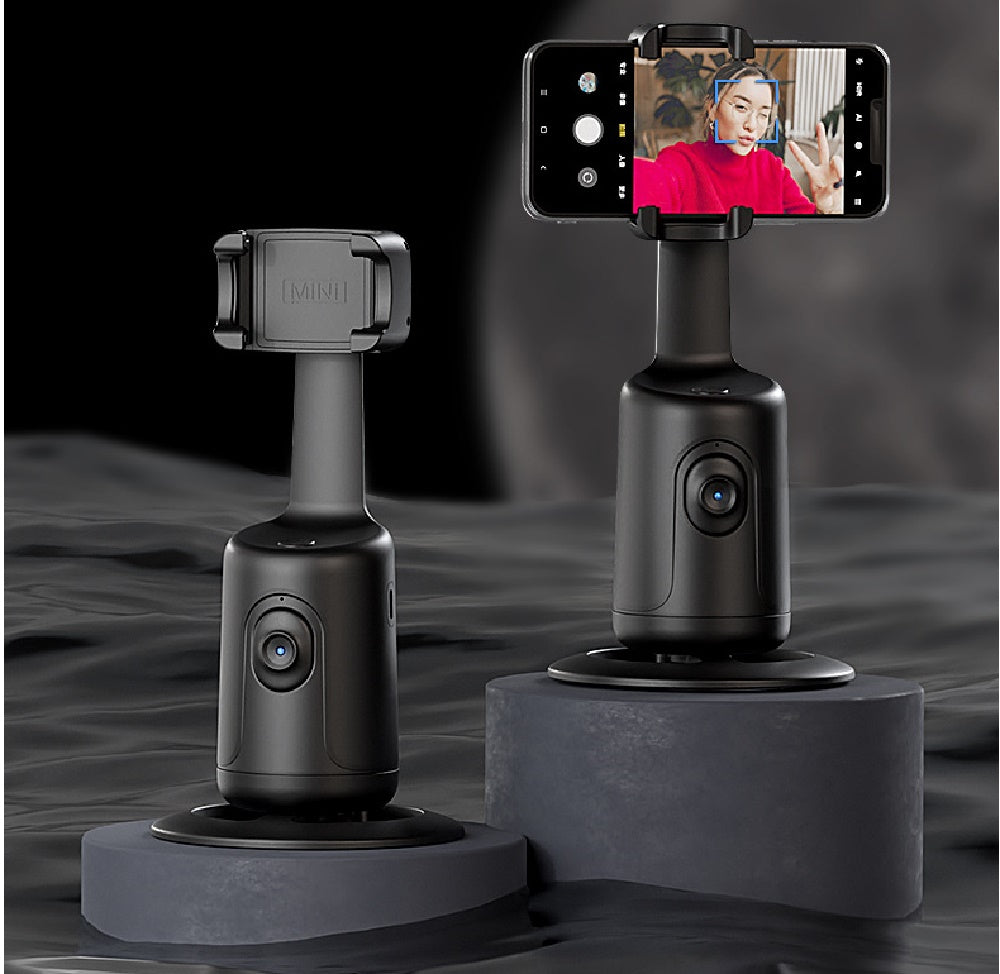 Gimbal Inteligente 360° con Seguimiento Facial AI – Soporte Automático para Móvil sin App, Ideal para Vlog, Directos y Vídeos