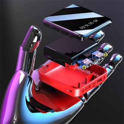 Mini Power Bank 20.000mAh con Pantalla Espejo Digital | Cargador Portátil Compacto Multi-Salida USB