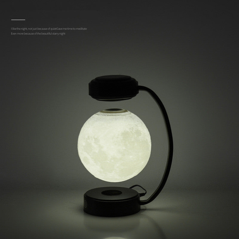Lámpara 3D Luna LED Levitante – Luz Nocturna Magnética Flotante y Giratoria | Decoración Moderna para Hogar, Oficina y Librerías
