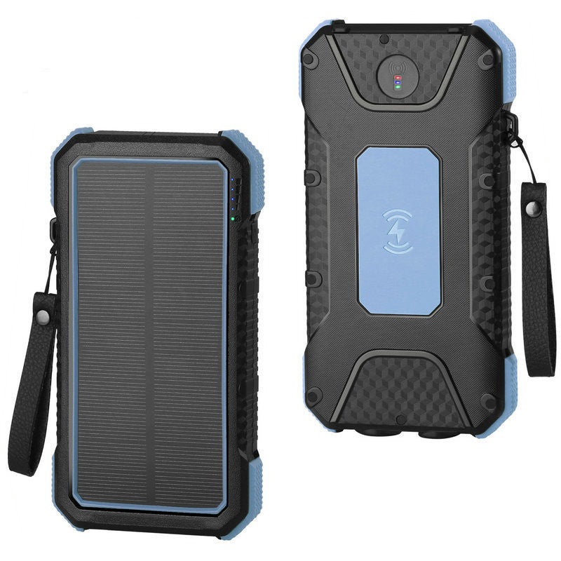 Power Bank Solar con Brújula y Carga Rápida | 20,000–26,800 mAh | Batería Externa de Alta Resistencia para Camping y Emergencias