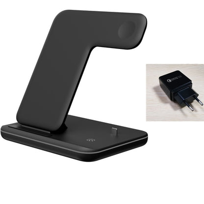 Cargador Inalámbrico 3 en 1 para Móvil, Smartwatch y Auriculares | Soporte de Carga Rápida con Luz Inteligente – Compatible Apple & Android