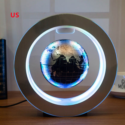 Globo Terráqueo Flotante LED con Levitación Magnética | Lámpara Decorativa Anti-Gravedad para Oficina y Hogar