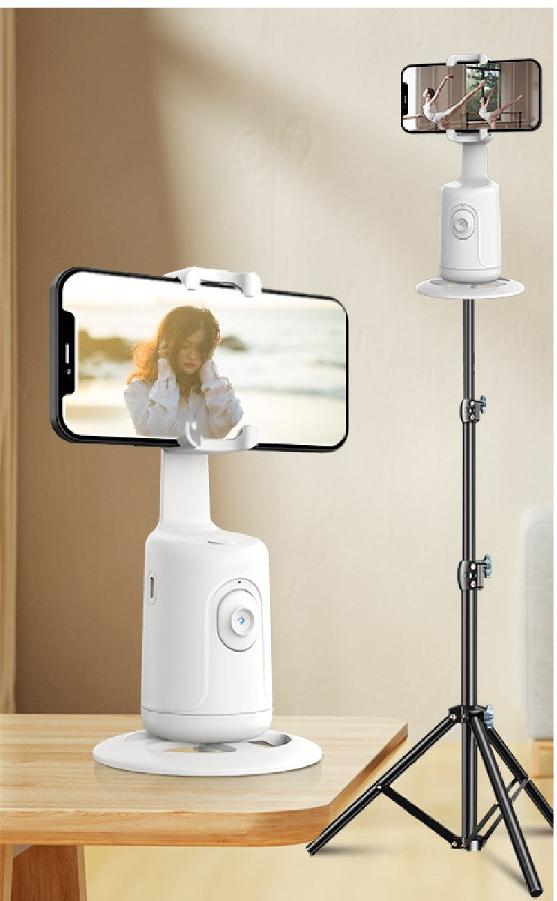 Gimbal Inteligente 360° con Seguimiento Facial AI – Soporte Automático para Móvil sin App, Ideal para Vlog, Directos y Vídeos