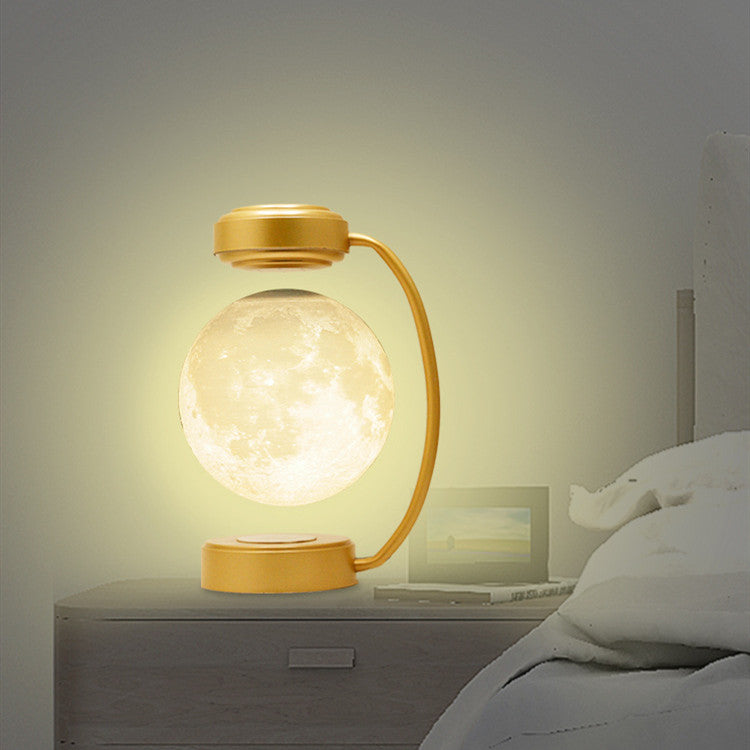 Lámpara 3D Luna LED Levitante – Luz Nocturna Magnética Flotante y Giratoria | Decoración Moderna para Hogar, Oficina y Librerías